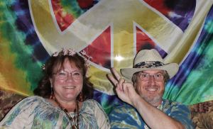 Hubby and I in our Hippy attire