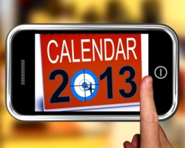 2013 calendar on phone